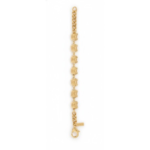 Moschino Gold Chain Medallion Bracelet