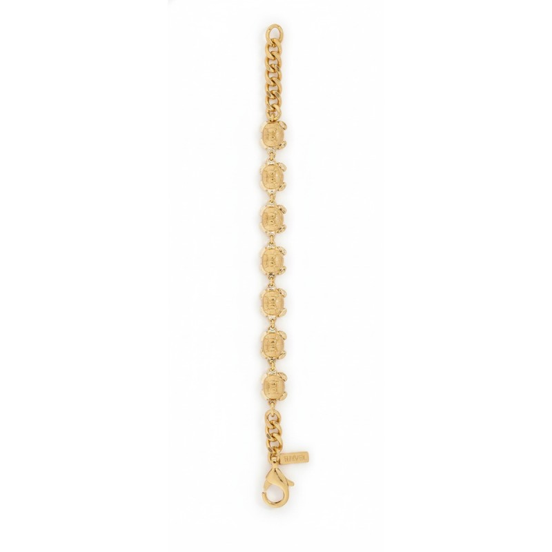 Moschino Gold Chain Medallion Bracelet