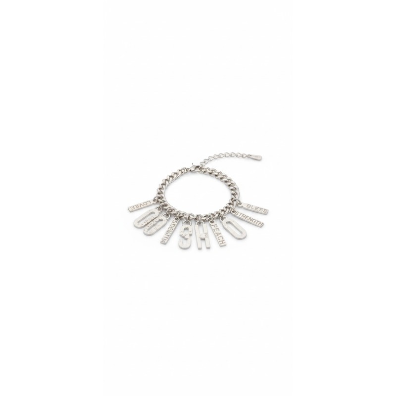Moschino Statement Charm Bracelet Silver