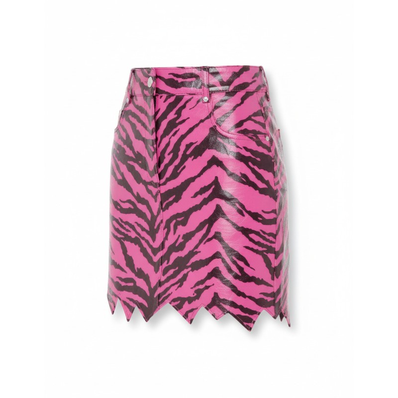 Moschino Pink Tiger Print Mini Skirt