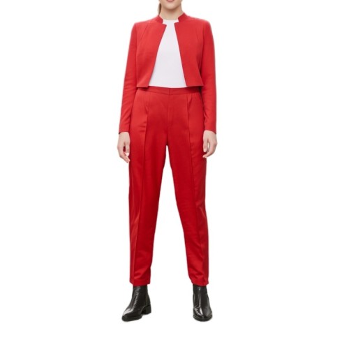 Moschino Classic Red Wool Trousers