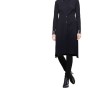 Moschino Faux Leather Trim Shirt Dress Black