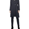 Moschino Wool Blend Trench Coat Charcoal