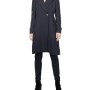 Moschino Wool Blend Trench Coat Charcoal