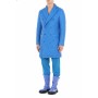 Moschino Textured Double-Breasted Coat Blue