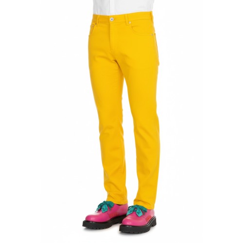 Moschino Bright Yellow Cotton Trousers