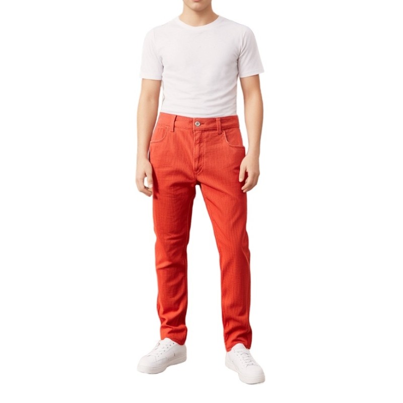 Moschino Coral Red Slim Trousers