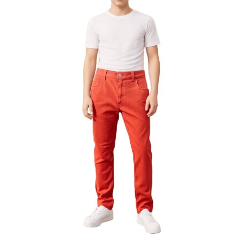Moschino Coral Red Slim Trousers