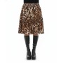 Moschino Leopard Print Midi Skirt Brown
