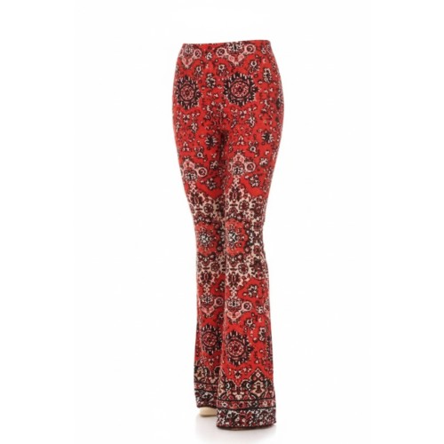 Moschino Bandana Print Flare Trousers Red
