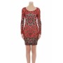 Moschino Persian Carpet Bodycon Dress Red
