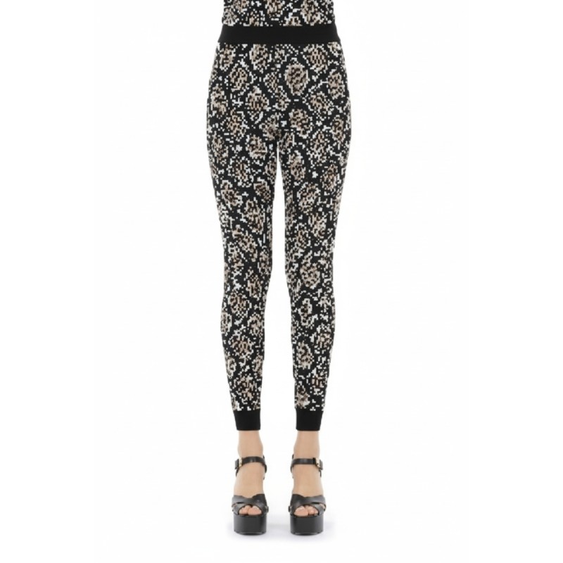 Moschino Snake Print Jogger Pants Black