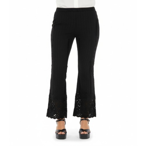 Moschino Eyelet Flare Trousers Black