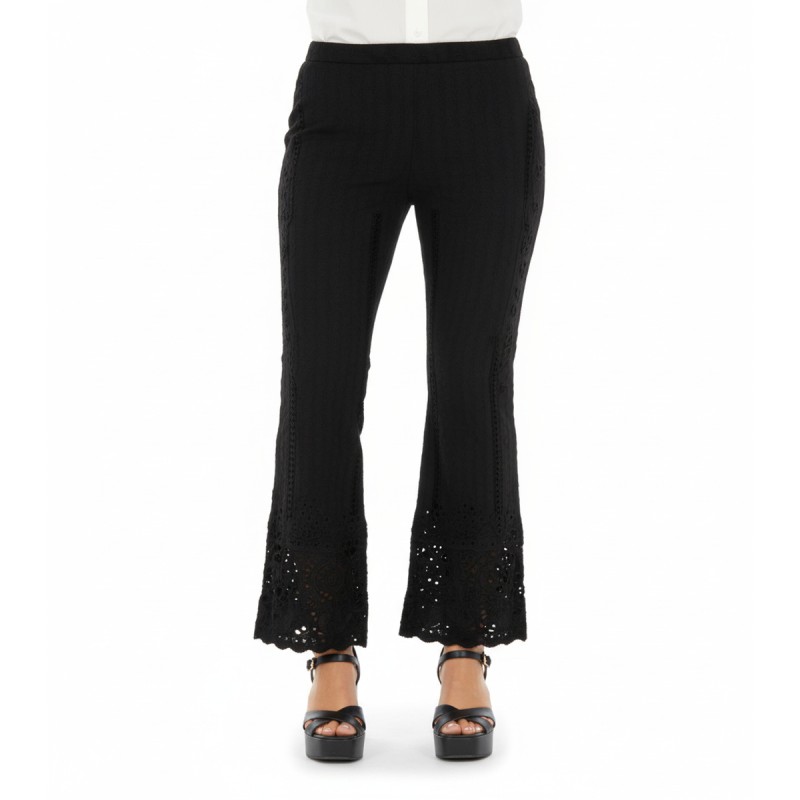 Moschino Eyelet Flare Trousers Black