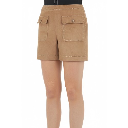 Moschino Studded Cargo Shorts Beige