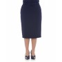 Moschino Navy Belted Pencil Skirt