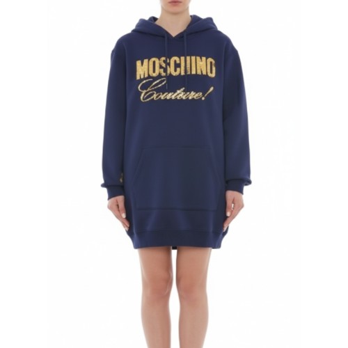 Moschino Couture Navy Hoodie Dress