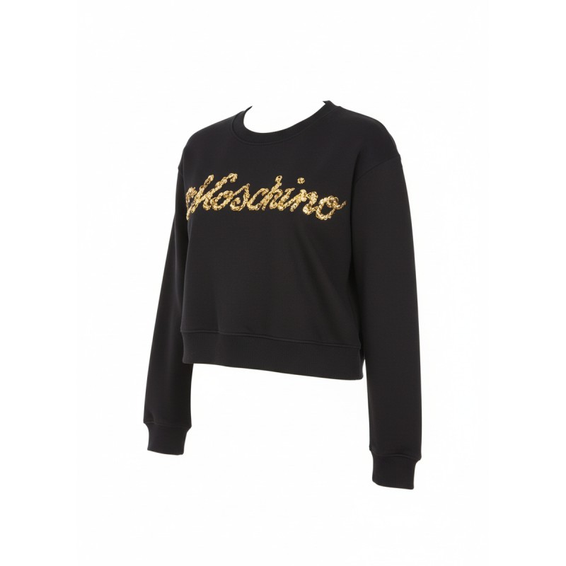 Moschino Sequin Script Sweatshirt Black