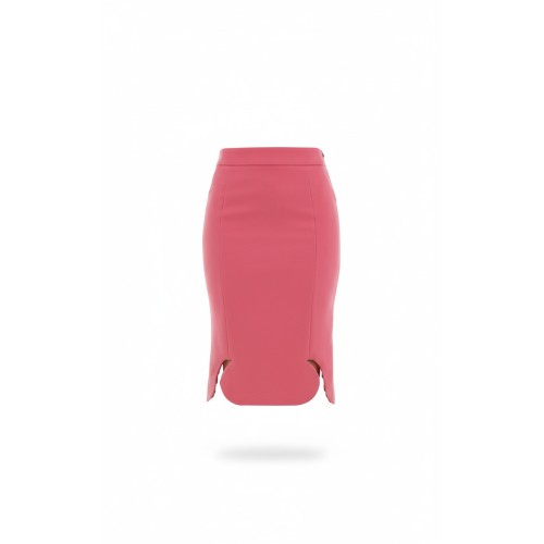 Moschino Coral Pink Pencil Skirt