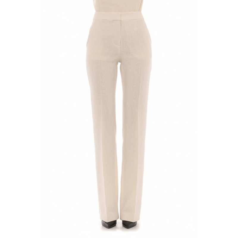 Moschino High-Waisted Wool Trousers Beige