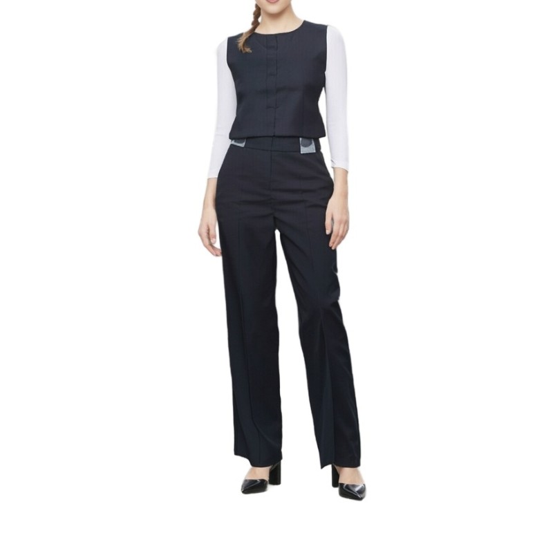 Moschino Navy Wide Leg Trousers
