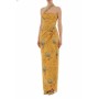 Moschino Floral One-Shoulder Maxi Dress Yellow