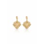 Moschino Baroque Heart Drop Earrings Gold