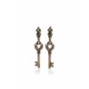 Moschino Vintage Key Drop Earrings Bronze