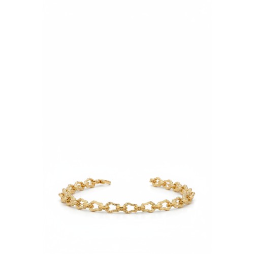 Moschino Textured Chain Link Bracelet Gold