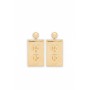 Moschino Electrical Outlet Drop Earrings Gold