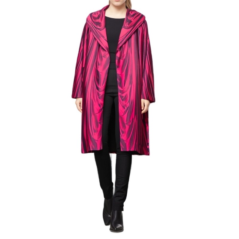 Moschino Metallic Pink Long Coat