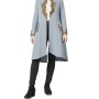 Moschino Baroque Embroidered Long Coat Grey