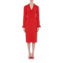 Moschino Red Button-Front Midi Dress