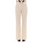 Moschino Cross Button High Waist Trousers Beige