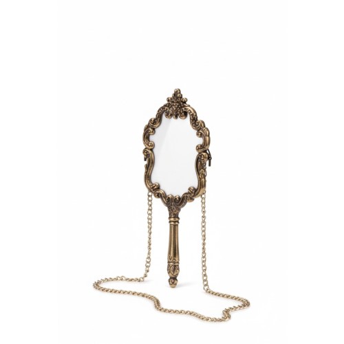 Moschino Vintage Mirror Shoulder Bag Gold