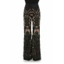 Moschino Sequined Sheer Wide Leg Trousers Black
