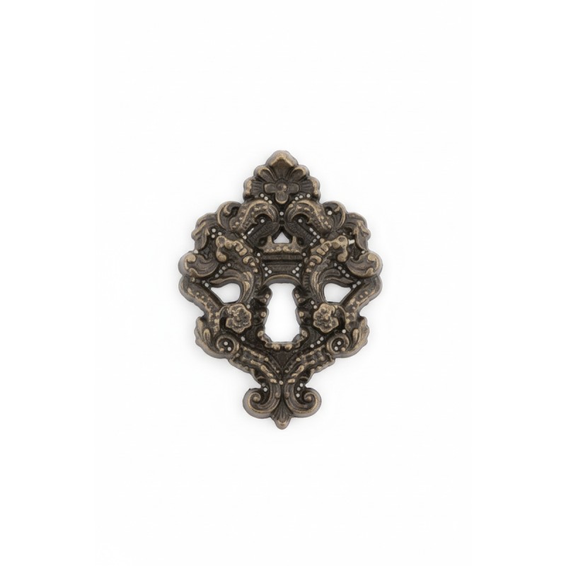 Moschino Ornate Brass Statement Ring