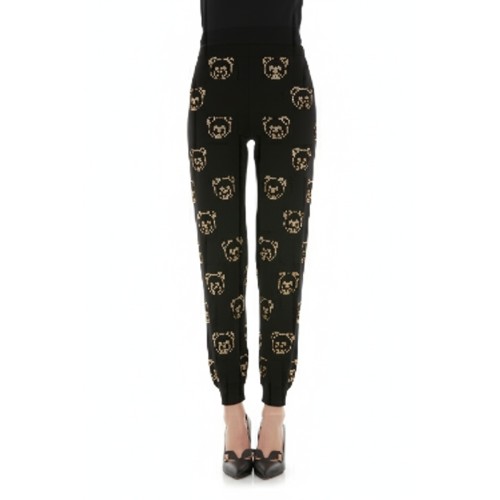Moschino Bear Print Jogger Trousers Black