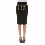 Moschino Cutlery Charm Belt Black Pencil Skirt