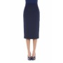 Moschino Navy Wool Pencil Skirt