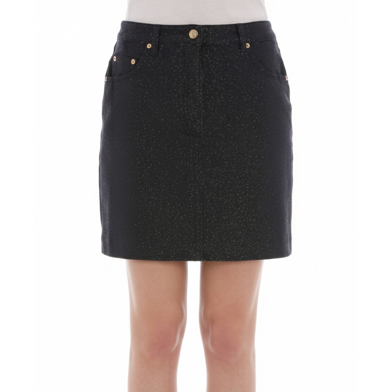 Moschino Glitter Mini Skirt Black