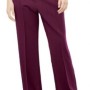 Moschino High-Waisted Wide Leg Trousers Burgundy