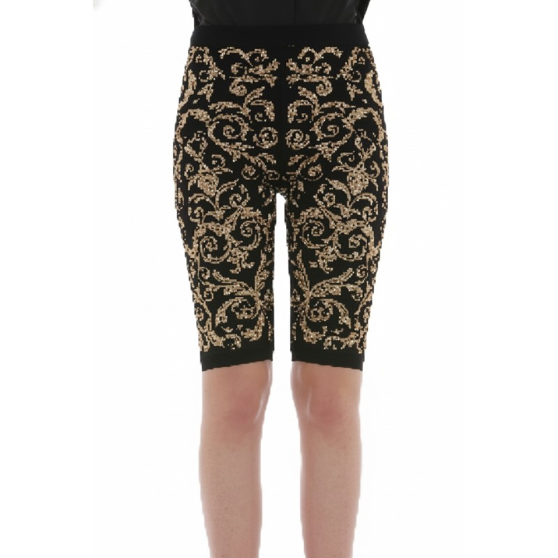 Moschino Baroque Sequined Cycling Shorts Black