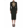 Moschino Ornate Keyhole Midi Dress Black