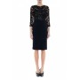 Moschino Sequined Lace Cocktail Dress Black