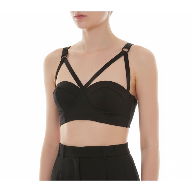 Moschino Strappy Bustier Bra Black
