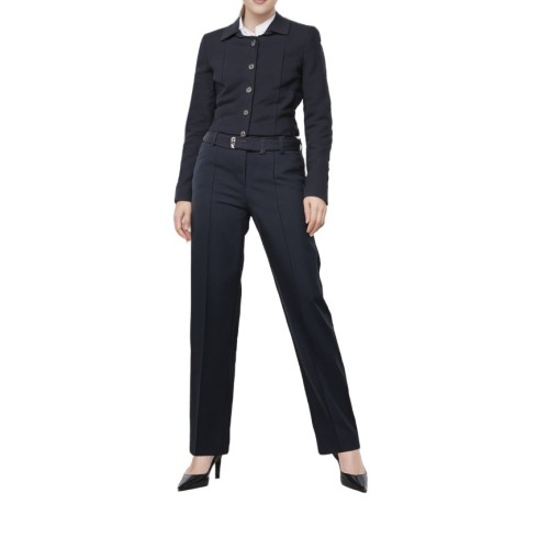 Moschino Navy Wool Business Trousers