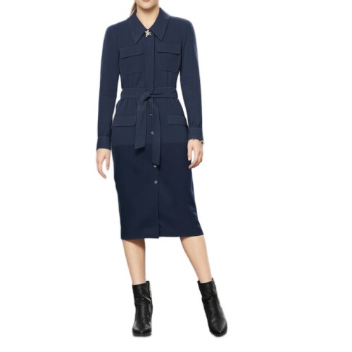 Moschino Navy Military Shirt Dress