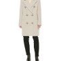 Moschino Double-Breasted Wool Coat Beige