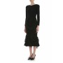 Moschino Ruffled Midi Dress Black